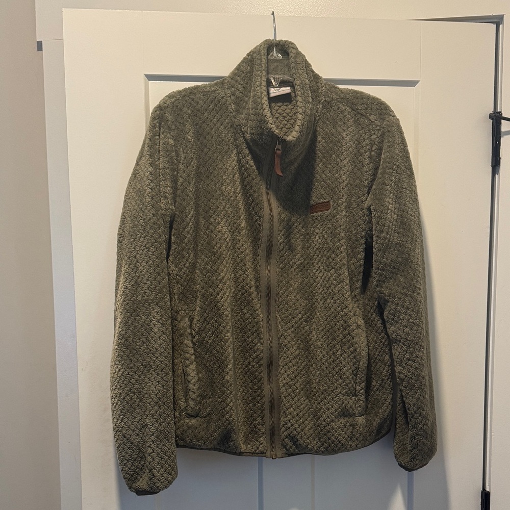 Women's Columbia Sportswear Company Olive Green Fleece Jacket (Size XL)